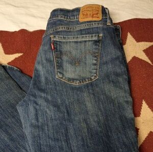 Levi's Men's Flare Wide Leg Jeans in Denim Blue